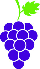 Bunch of wine grapes