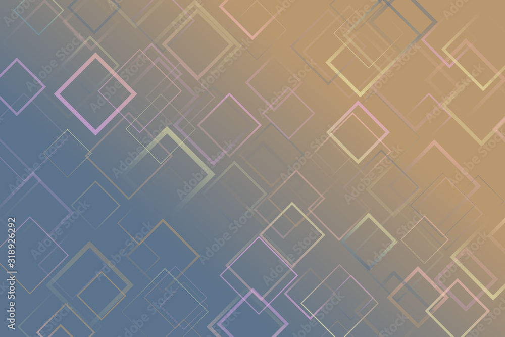 Poster geometrical gradient random square web site background - trendy abstract modern chaotic vector graph