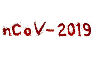 A text "nCoV-2019" on the white background.