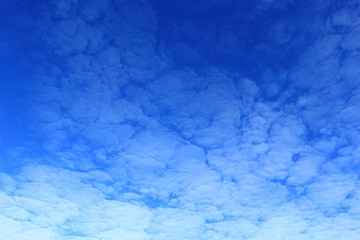Blue sky with translucent clouds. Nice weather. Natural abstract.