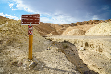 hikink the golden canyon - gower gulch circuit in death valley, california, usa