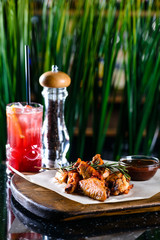 chicken wings grilled beer snack