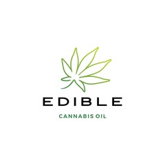 cannabis leaf logo vector icon