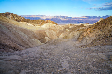 hikink the golden canyon - gower gulch circuit in death valley, california, usa