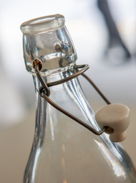 City Of Wellington New Zealand. Glass Bottle With Cap. 