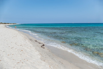 The beautiful  beach of Berchida in Siniscola in Sardinia with white sand
