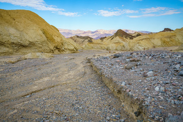 hikink the golden canyon - gower gulch circuit in death valley, california, usa