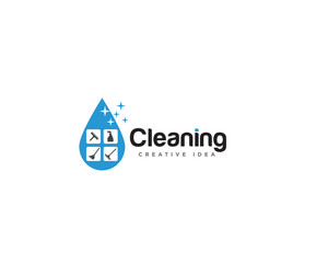 Home Cleaning Services Logo Design Vector