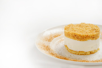 Cheesecake with crumbly cracker crust