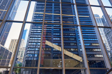 Fototapeta premium Shot of New York made from inside the building