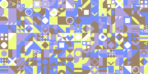 Decorative ornament of geometric shapes. Colorful geometric pattern background
