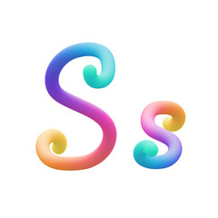 Colorful alphabet, letter S