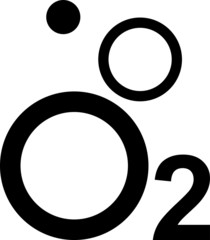 Oxygen O2 Icon, vector illustration