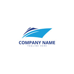 sail boat logo template, design concept vector. Ship Logo.
