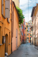 Fototapeta premium BOLOGNA, ITALY - May 27, 2018: Street view of downtown Bologna, Italy
