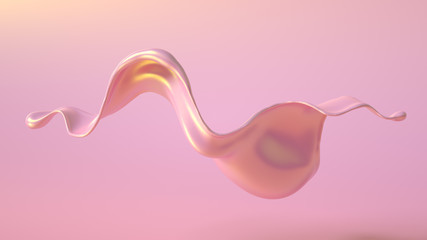 Splash fluid. 3d illustration, 3d rendering.