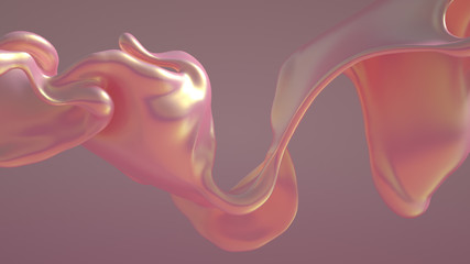 Splash fluid. 3d illustration, 3d rendering.