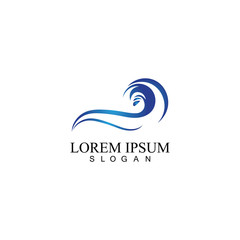 Fototapeta premium Water wave icon vector