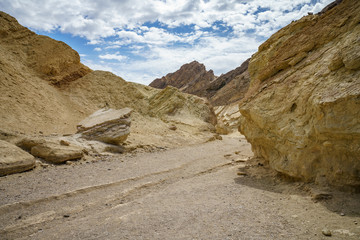 hikink the golden canyon - gower gulch circuit in death valley, california, usa