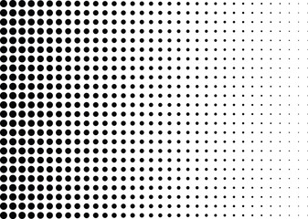 Abstract halftone dotted background. Monochrome pattern with dot and circles.  Vector modern futuristic texture for posters, sites, business cards, cover postcards, interior design, labels, stickers.