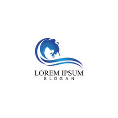 Water wave icon vector