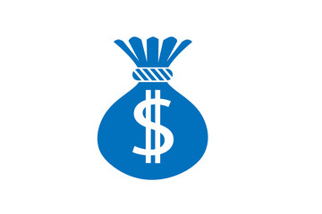 dollar bag icon, loan icon vector 