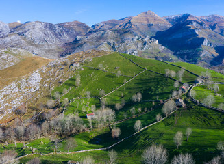 Fototapeta na wymiar Miera River Valley, Cantabria, Spain, Europe