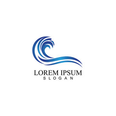 Water wave icon vector