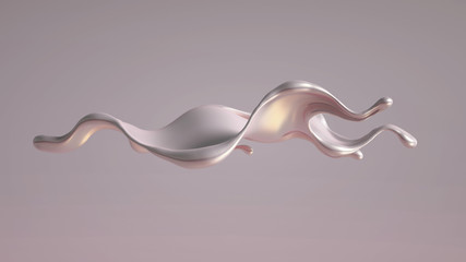 Splash fluid. 3d illustration, 3d rendering.
