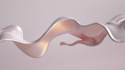 Splash fluid. 3d illustration, 3d rendering.