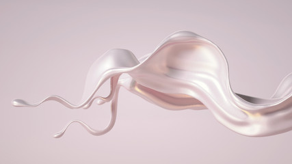 Splash fluid. 3d illustration, 3d rendering.