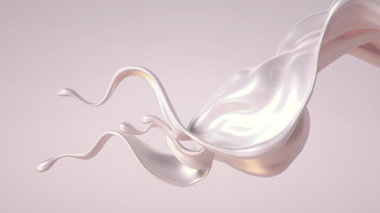 Splash fluid. 3d illustration, 3d rendering.