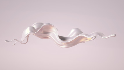 Splash fluid. 3d illustration, 3d rendering.