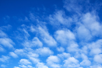 Beautiful clouds against the blue sky