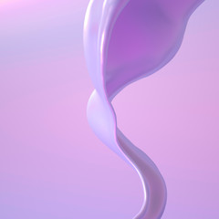 Splash fluid. 3d illustration, 3d rendering.