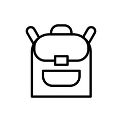 School bag icon vector sign and symbol on trendy design