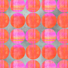 Colorful Orange And Pink Dot Pattern
