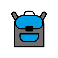 School bag icon vector sign and symbol on trendy design