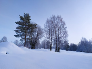 Russia.Karelia.Winter landscape.January.2020.