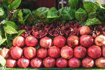 ripe and sweet pomegranate fruit