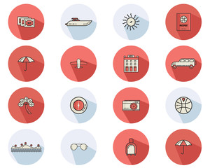 Travel icons set - Travel and tourism icons vector