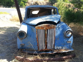 old car road side Samos