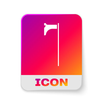 recommend clip art: White Medieval axe icon isolated on white background. Battle axe, executioner axe. Medieval weapon. Rectangle color button. Vector Illustration