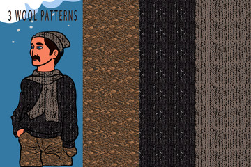 Three wool patterns
