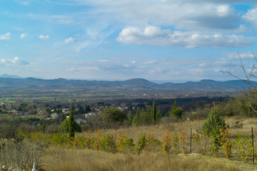 Fototapeta na wymiar panorama of mountains, cevennes