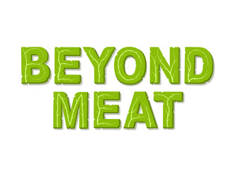 Beyond meat. Design template with place for your text. Isolated vector illustration on white background.