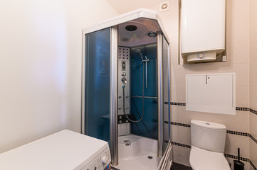 Russia, Moscow- September 10, 2019: interior room apartment modern bright cozy atmosphere. general cleaning, home decoration, preparation of house for sale