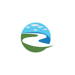 River Logo Template vector symbol