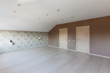 Russia, Moscow- September 10, 2019: interior room apartment modern bright cozy atmosphere. general cleaning, home decoration, preparation of house for sale