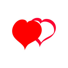 Heart icon, Valentines Day symbol, graphic design template, vector illustration